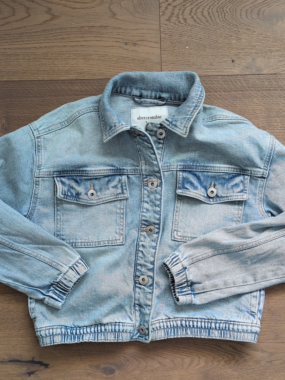 abercrombie kids light blue denim jacket